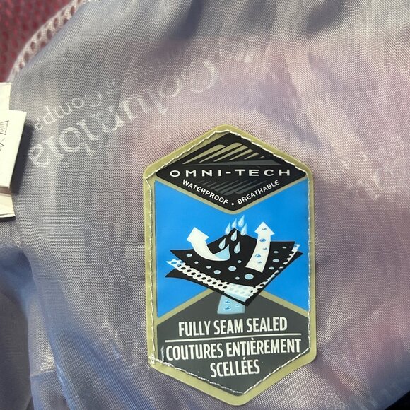 Columbia Women Medium Pink Titanium Omni-Tech Waterproof Seam-Sealed Jacket 1918 - Picture 6 of 15